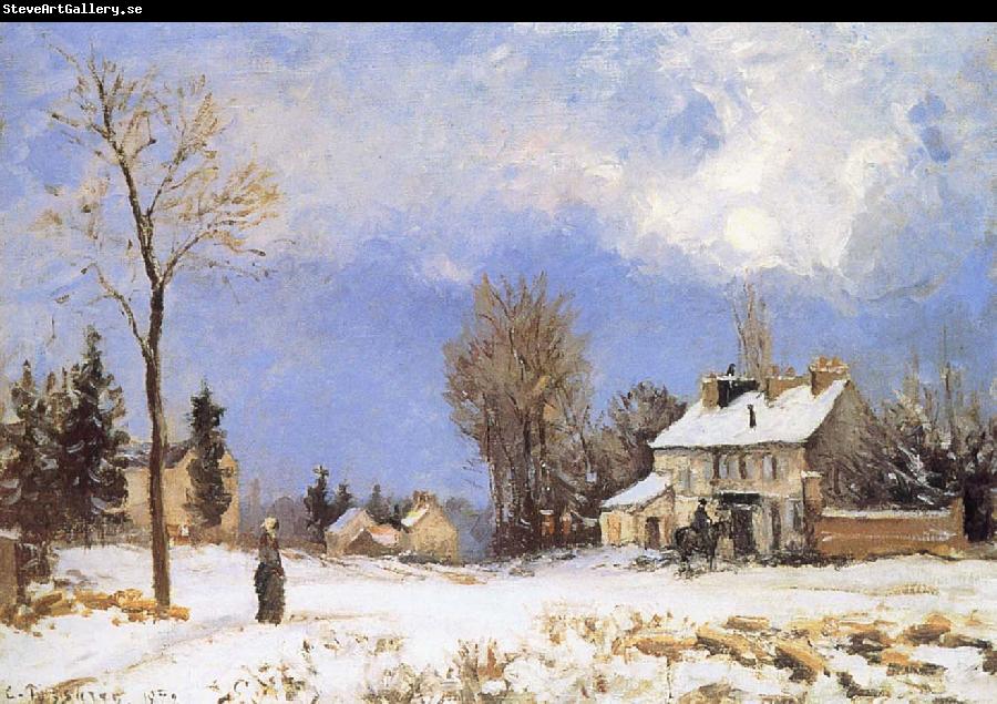 Camille Pissarro Snow housing